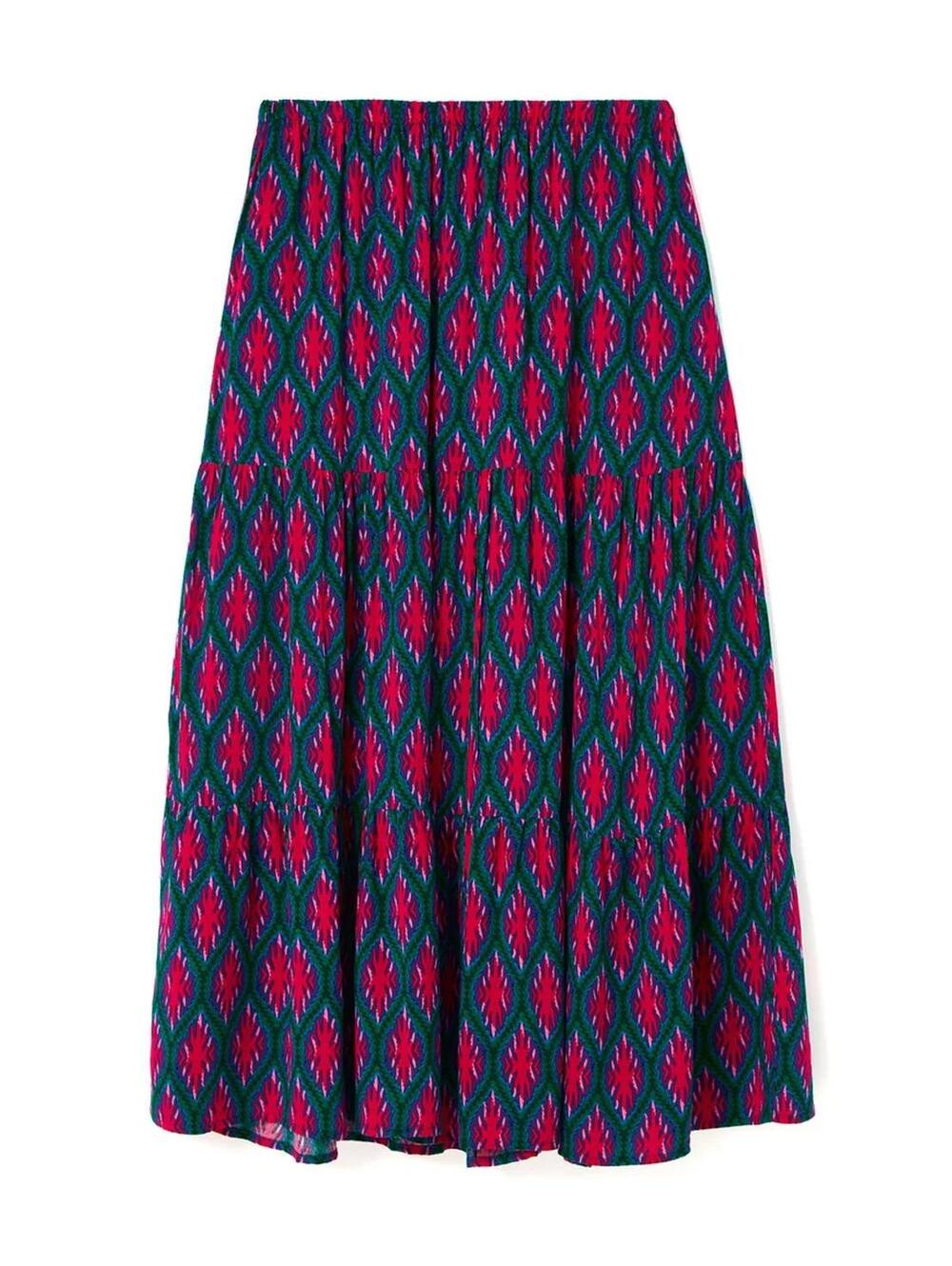 NWT PIOMBO Pink Green A-Line Skirt Women's Size Medium - Picture 8 of 8
